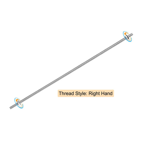 Eight Rock Solid M4 Threaded Rods 18 Inch Long With Hex Nuts And Washers Built Tough From 201 Stainless Steel with right hand thread.