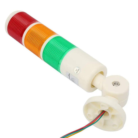 24V Industrial LED Signal Tower Light With Three Layer Stack Rotatable Base Red Orange Green Warning Lights