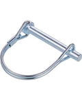 Heavy Duty Round Coupler Pin And Shaft Lock For Truck Trailers Galvanized Iron Pto Hitch showing a secure fastener with a loop design.