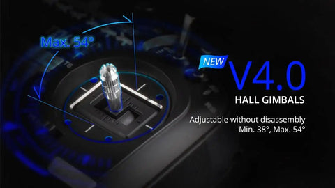 TX16S Mark II 2.4GHz 16 Channel EdgeTX Radio Transmitter Mode 2 with 4 in 1 Hall Gimbals angle adjustment diagram