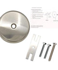 Top Shelf Single Hole Bathtub Overflow Drain Cover Plate With Brushed Nickel Finish, screws and installation parts included.
