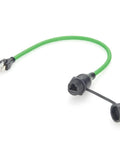 Profinet RJ45 Extension Cable 10Gbps Cat6A Shielded Gear To Female Flush Panel Mount IP67 Waterproof for GigE Vision Industrial Camera 3D Imaging 0.3m