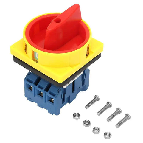 Rotary Cam Changeover Switch 3 Pole 2 Position Load Circuit Breaker On Off Power Switch 25 Amp Compact Industrial Control Switch