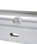 Close-up of Rock Solid Stainless Steel Spring Loaded Mud Flap Hanger bolt and round tube frame support detail.