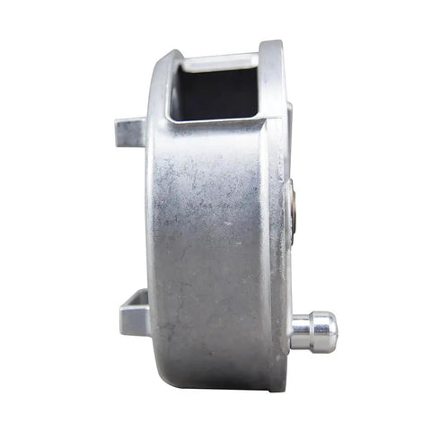 Side view of a Tie Wire Reel for 12 to 18 Gauge Wire, Lightweight Aluminum Construction, showing the sturdy aluminum build.