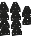 10 Pack 2020 T Plate Corner Bracket For 8020 Aluminum Extrusion T Slot Connector With 50 T Nuts And Screws Black Finish Wrench Included Heavy Duty Pro Grade Joining Plate Kit For Framing And Custom Builds.