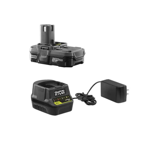 18V ONE Plus Caulk And Adhesive Gun Kit With Battery And Charger featuring lithium battery and charger setup