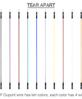 Jumper Wire Kit 120 Pcs 3x20cm Dupont Cables For Breadboard Prototyping, displayed in ten colors with connectors.