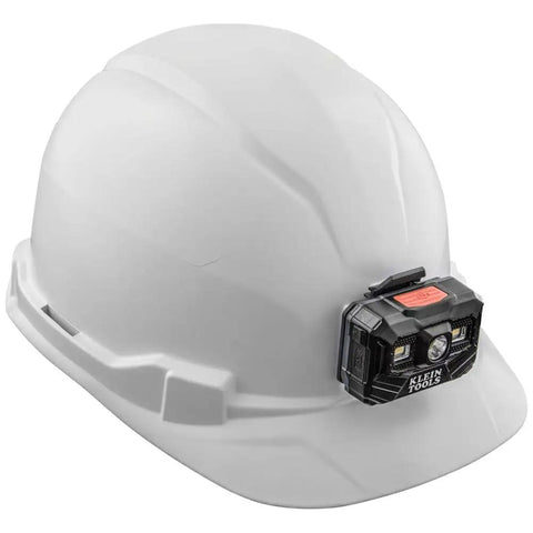 Non-Vented Cap Style Hard Hat With Padded Odor-Resistant Self-Wicking Sweatband, front lamp mount visible