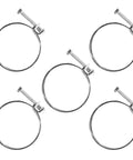 2 Inch Double Wire Hose Clamp With Bolt, Beefy Heavy Duty Worm Gear Clamp For Pool Hoses, Above Ground Pools, Pool Pump Hoses, PVC And Rubber Tubing, Pipe Clamp, 5 Pack Color May Vary, five clamps