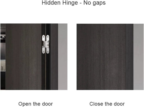 Stainless Steel Kitchen Cabinet Hinges 180 Degree Concealed Folding Hinge Tough As Nails Built To Last Heavy Duty Hidden Door Hinge No 4 Thickened Internal Door Hinge For Durable Cabinet Upgrades installed view