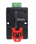 Indoor Din Rail Smoke Detector Transmitter With RS485 Link And Dual Thermal Infrared Sensors That Are Hella Reliable For Quick Wall Mount Setups On Commercial Fire Safety Grids Today - front view with dimensions