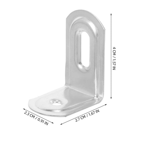 10 Pack Iron L Brackets With 90 Degree Rounded Corners For Shelves, Cabinets, And Bookcases, Easy Install, Reliable Corner Braces