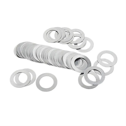 Ultra Thin Stainless Steel Lock Washers Set For Solid Grip And Load Distribution, 10 Pcs, 1mm Thick Flat Washers, OD 13 To 40mm, Adjusting Shim Gasket Kit For Mechanical Assemblies M16x22, silver rings
