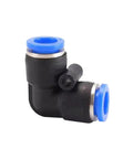 Dope 100 Pc Pneumatic Fittings Kit For Fast Push To Connect Air Hose Assortment 4mm 6mm 8mm 10mm 12mm Universal Compressor Tools With Easy Install No Wrench Needed black 90-degree fitting