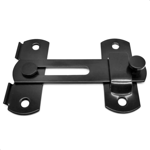 Sliding Barn Door Lock For Privacy In Stainless Steel, Durable Latch For Barn Doors, Pet Doors, Bathrooms, Outdoor, Black View.