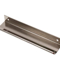 Nickel Plated Aluminum Alloy Curved Edge Finger Pull for Cabinets and Drawers, 5.9 Inch Length, 2-hole back mount design