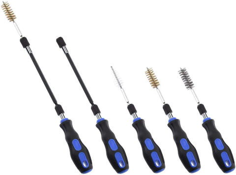 Wire Brush Drill Attachments With One Quarter Inch Hex Shank For Power Drill Or Die Grinder 38 Piece SAE And MM Brush Set
