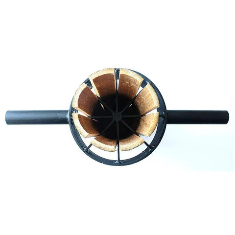 Top view of Heavy Duty Steel Bamboo Splitter For Eight Even Pieces, No Fuss To Use Bamboo Cutter For Garden Fences, Handicrafts.