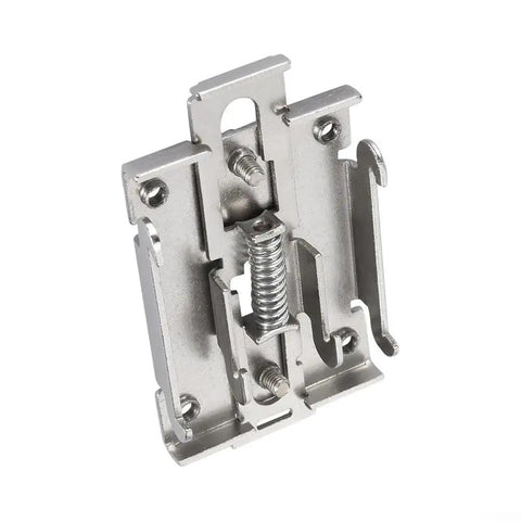 Two Pack 35mm DIN Rail Mount Clips For Solid State Relays Zinc Plated Iron Relay Brackets Rugged Guide Rail Holders For Easy Install In Control Cabinets And Industrial Electrical Panels, zinc-plated iron clip