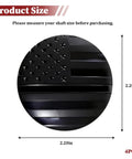 4 Pcs American Usa Flag Wheel Hub Center Cap Covers Forged From Top Tier Aluminum With Tough As Nails Rust Guard For A Badass Slick Fit On Any Daily Driver Or 56Mm Rim Setup, 2.20in size