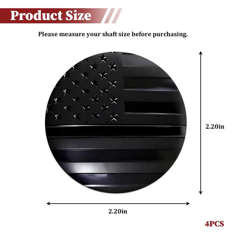 4 Pcs American Usa Flag Wheel Hub Center Cap Covers Forged From Top Tier Aluminum With Tough As Nails Rust Guard For A Badass Slick Fit On Any Daily Driver Or 56Mm Rim Setup, 2.20in size