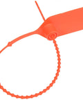 Snag This Legit Adjustable Fire Extinguisher Tamper Seal Tight Breakaway Wire Lock Super Quick Emergency Release Gear Bright Orange Nine Inch Bulk Pack Of One Hundred, showing a bright orange wire lock.