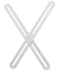 Adjustable Stainless Steel Corner Brackets With Screw Slot Heavy Duty Furniture Joiner Plates for shelves, cross-view, 2 Pack