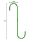 Green steel hook from 8 Piece Brake Caliper Hanger Set With Brake Hose Support Prevents Kinks During Suspension And Brake Repairs
