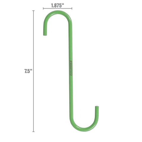 Green steel hook from 8 Piece Brake Caliper Hanger Set With Brake Hose Support Prevents Kinks During Suspension And Brake Repairs