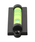 Compact for spirit Level 2.3 Inch for mini Bubble Leveler in black plastic for precise picture hanging and decoration.