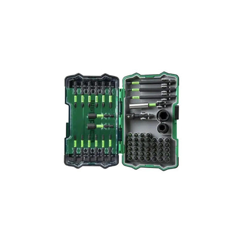 Impact Driver Bit Set 60 Piece Ultra Tough S2 Alloy Bits With Impact Rated Torsion Zone CNC Milled Precision Tips in open case