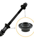 Bike Axle Nut And Rear Hub Axle Kit For 240 Millimeter 9.45 Inch Bicycles Three Eighths Inch Axle 26TPI Black Taper Lock Nut