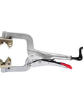 Pro Grade Pipe Pliers With Large V Pads, 11 Inch, Adjustable Top Spindle For 1 1/2 To 2 1/2 Inch Pipes, heavy-duty clamp