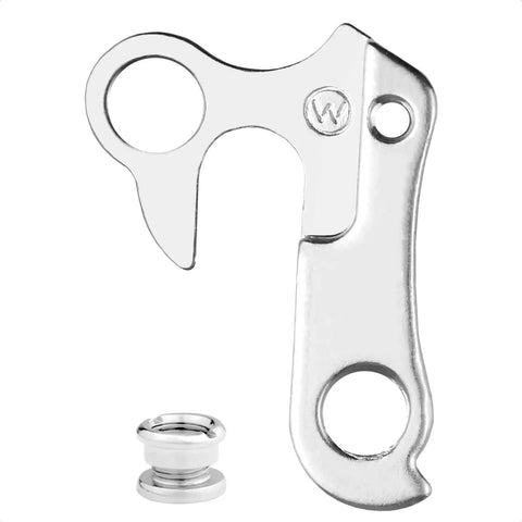 Derailleur Hanger Replacement for Giant and Kona Mountain Bikes No Fuss Quick Swap Install silver aluminum part with screws
