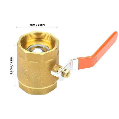 Old School Rugged Brass Ball Valve For Water Oil And Gas Lines With Smooth Quarter Turn Handle and No Frills Corrosion Resistance for Hardcore Plumbing Projects