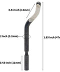 Deburring tool set NO2000 with 11 high-speed steel swivel blades and 360° rotary head