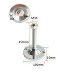 4 Pack Adjustable Threaded Leveling Feet With 100mm Base For Tables, Chairs, Desks, Shelves And Equipment, Heavy Duty Metal Swivel Levelers, Easy To Install, Stable Support For Home, Office, Workshop, Restaurant. silver M12 M30 leveling foot with 100mm base and 150mm threaded stem