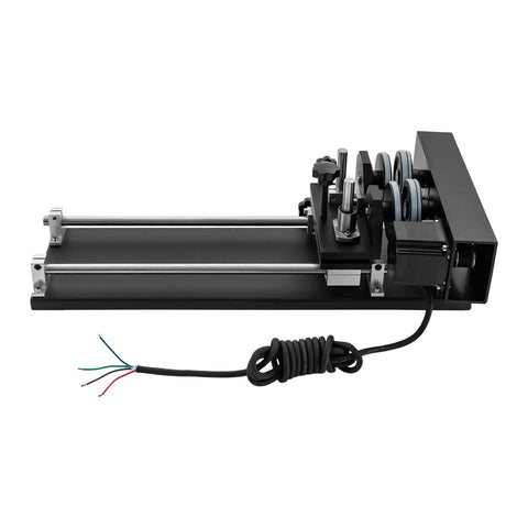 Dead Nuts Accurate Laser Rotary Axis Holder With Butter Smooth Two Phase Stepper Motor for engraving cylindrical shapes, steel design.