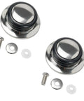 Hot Kitchen Pot Lid Knob Replacement Kit featuring heat Resistant Silicone Grip Plus Stainless Steel Handles And Black Screws For 5Mm To 12mm Holes In Glass Cookware And Pans, Perfect Easy Fix Your Lids Today. 2-pack lid knobs with screws, washers, and silicone pads