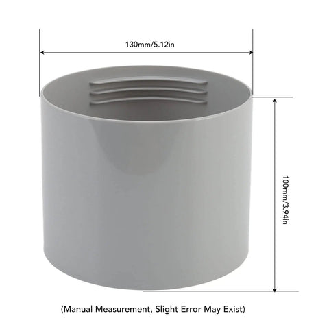 Universal 5 Inch Air Conditioner Exhaust Hose Connector Vent Coupling Extension Clockwise And Counterclockwise Thread, ABS, 130mm