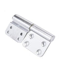 Rotating Concealed Cabinet Hinges 4 Inch Aluminum Door Fittings Silver Black, Flag Type Removable, Heavy Duty 2 Pack For Cabinets