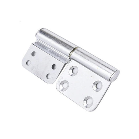 Rotating Concealed Cabinet Hinges 4 Inch Aluminum Door Fittings Silver Black, Flag Type Removable, Heavy Duty 2 Pack For Cabinets