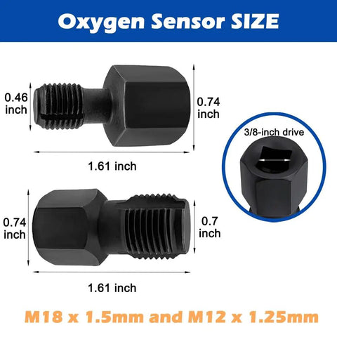 Oxygen Sensor Thread Chasers Kit, Pro Grade Two-Piece Set With M18x1.5mm And M12x1.25mm Threads, Durable Chrome Moly Steel