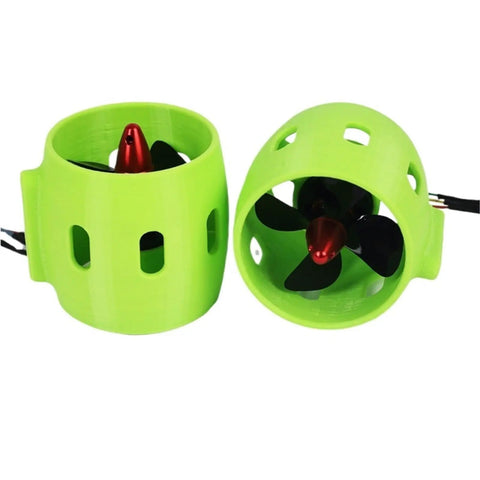 Beefed Up Underwater Jet Thruster For DIY RC Boats And Submarines, 12V To 24V 20A Power, 4 Blade Prop, CW CCW Rotation, green design