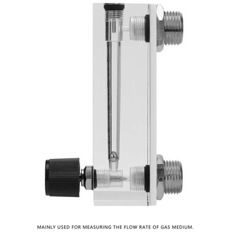Rugged Adjustable Gas Flow Meter Panel For Oxygen And Air Brass Female Connection One Quarter Inch Measures Two To Twenty LPM Or Four To Forty SCFH LZM Six T Style Unidirectional Gas Monitoring Tool For Industrial Use, acrylic panel with brass fittings