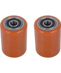 Front view of Toyota 8HBW23 Electric Pallet Jack Load Wheel Kit, 2 Pack Replacement Wheel Set, compatible with Toyota Model 8HBW23