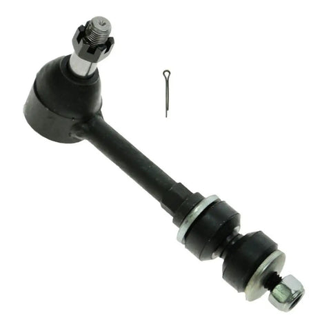 Top Shelf 11 Piece Front Steering And Suspension Repair Kit Featuring Heavy Duty Sealed Ball Joints Tie Rod Ends Track Links And Sway Bars. Close-up of a tie rod end component.