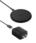 Fast Wireless Charging Pad 15W Qi Charger With Power Supply And Cable Included For Iphone 17 16 15 14 Series, AirPods, Samsung Galaxy S25 S24, Pixel 10 Black