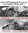 Image showing four car accidents illustrating the dangers of not replacing brake pads, including rear-end and traffic collisions.